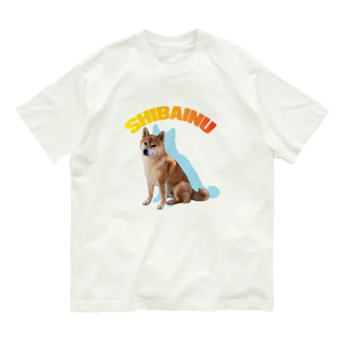 SHIBAINU（ソラくん）おすわり Organic Cotton T-Shirt