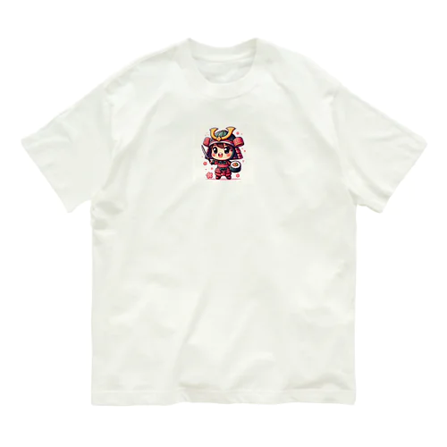 かわいい武士 オーガニックコットンTシャツ