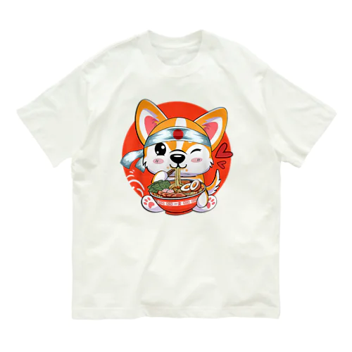 このかわいいコーギーは、ラーメンやアニメが大好きな、10代の女の子に最適なプレゼントです。 Organic Cotton T-Shirt