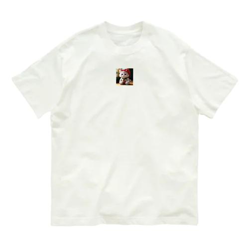 もふもふ猫ちゃん Organic Cotton T-Shirt