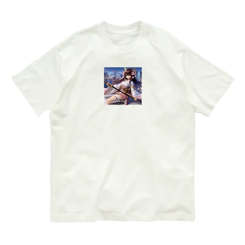 サムライ少女 オーガニックコットンTシャツ