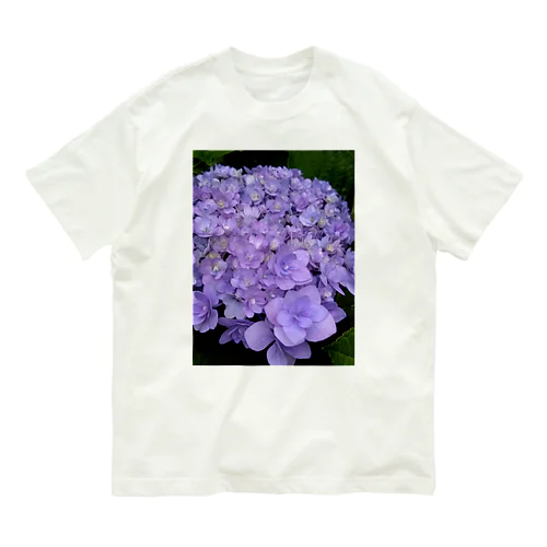 紫陽花（紫） Organic Cotton T-Shirt