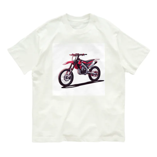 オフロードバイク デザイン モトクロス  オーガニックコットンTシャツ