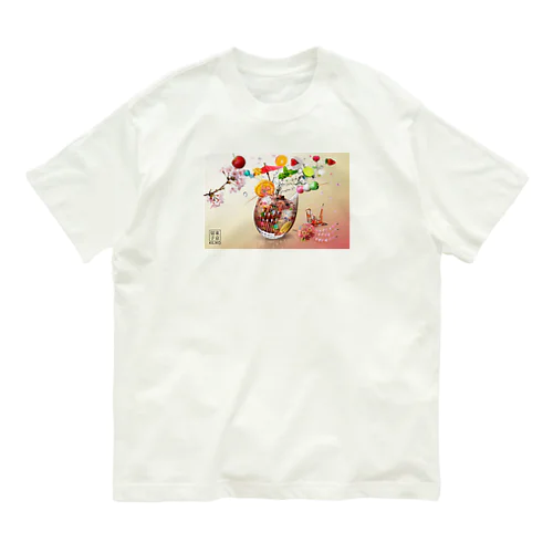 東京切子　お花見 Organic Cotton T-Shirt