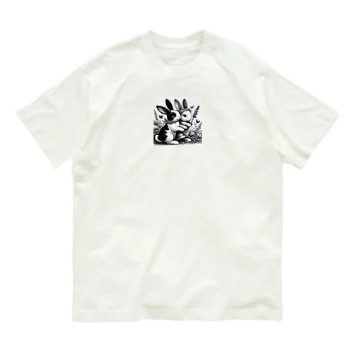 シンプルにかわいいウサギのグッズ Organic Cotton T-Shirt