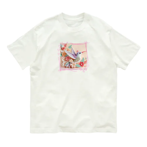 パステルカラーのハチドリ💞 Organic Cotton T-Shirt