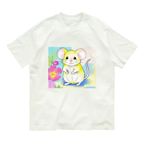 ねずみのスニーキー オーガニックコットンTシャツ