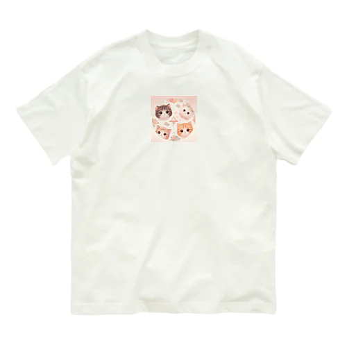 かわいい子猫たちに見つめられて Organic Cotton T-Shirt