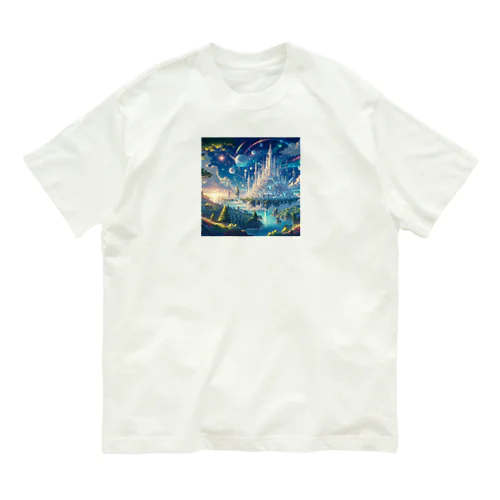 浮島とクリスタルの街 Organic Cotton T-Shirt