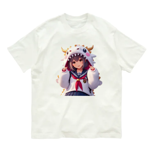 ドラ娘！ホワイト Organic Cotton T-Shirt