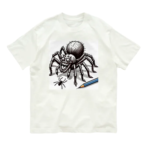 クモ柄 Organic Cotton T-Shirt