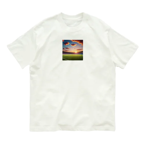 フィールドから見た夕焼け オーガニックコットンTシャツ