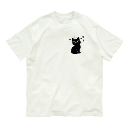 黒猫ニャン・ポイント Organic Cotton T-Shirt