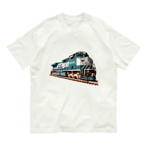 電車模型 03 オーガニックコットンTシャツ