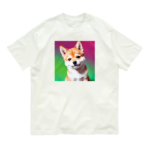 キュルルン顔の柴犬さん Organic Cotton T-Shirt