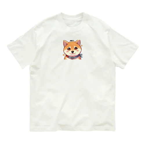 パーティー柴犬 オーガニックコットンTシャツ