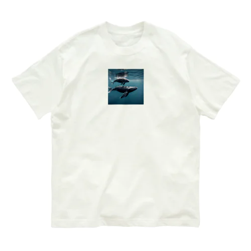 クジラの親子 Organic Cotton T-Shirt