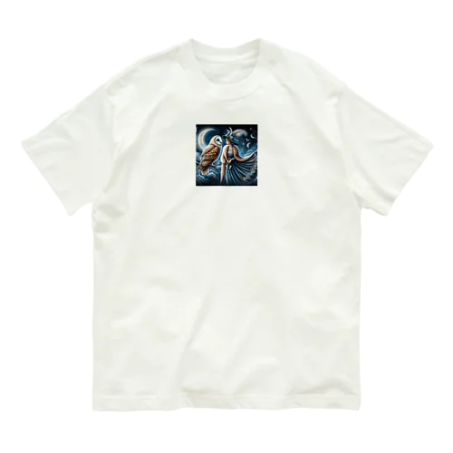 フクロウと彼女 Organic Cotton T-Shirt