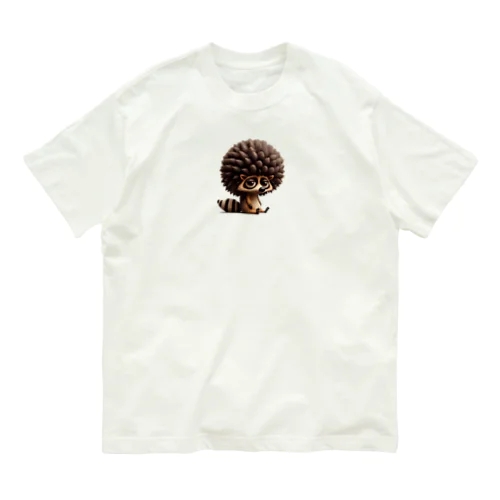 アフロのアライグマ名前はラフィー Organic Cotton T-Shirt