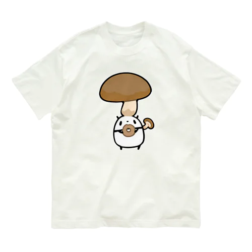 シイタケに侵食されるパンダ Organic Cotton T-Shirt