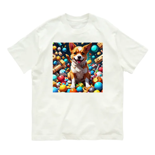 はしゃぐわんちゃん Organic Cotton T-Shirt