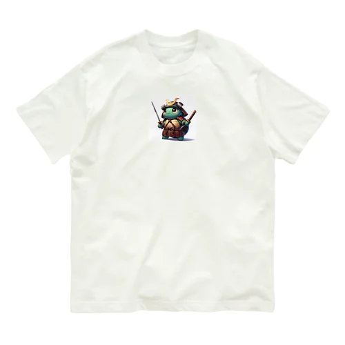 かわいい亀侍 オーガニックコットンTシャツ