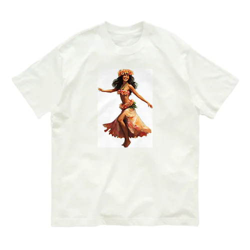 Hawaii フラガールさん Organic Cotton T-Shirt