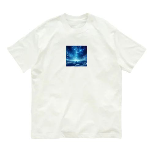 夜の星空雲の上 オーガニックコットンTシャツ