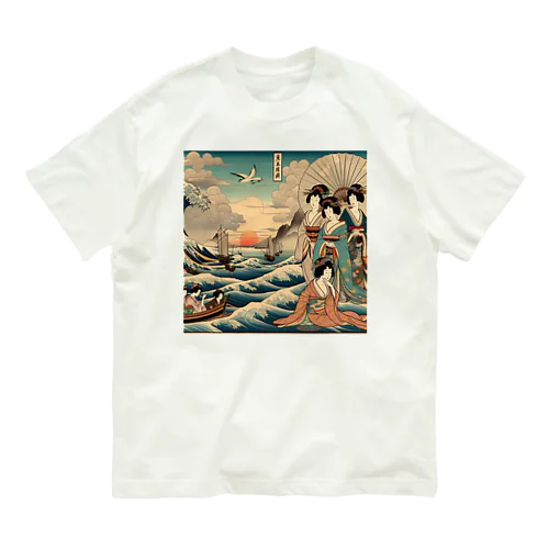 古き良き日本浮世絵 オーガニックコットンTシャツ