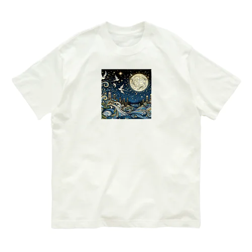 鳥たちが踊る夜 オーガニックコットンTシャツ