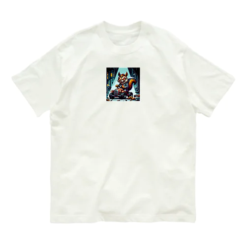 深夜のドライブ、リスゾンビ君 Organic Cotton T-Shirt