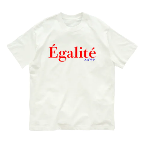 エガリテ（レッド＆ブルー） Organic Cotton T-Shirt