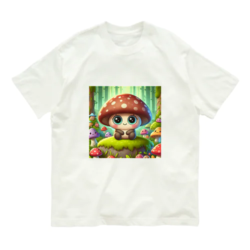 癒し系キノコ可愛いグッズ Organic Cotton T-Shirt