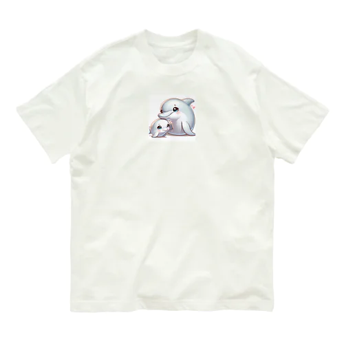 イルカの親子 オーガニックコットンTシャツ