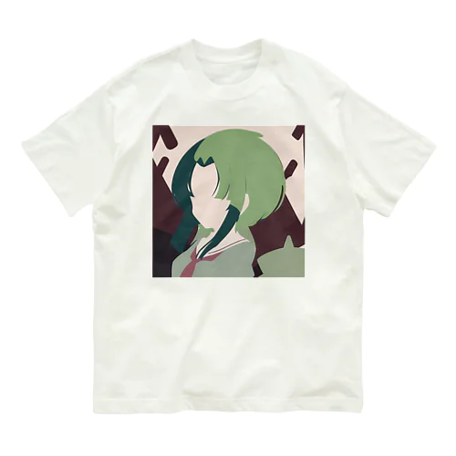 緑の女の子 オーガニックコットンTシャツ