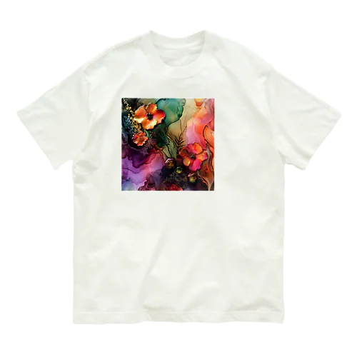 幻想的で綺麗な花　ラフルール　1859 Organic Cotton T-Shirt