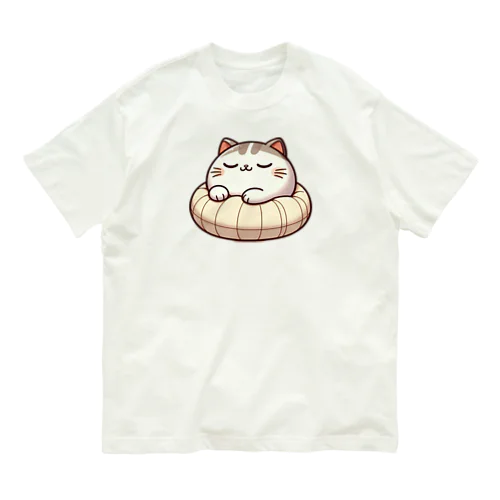 かわいい猫の眠りまる Organic Cotton T-Shirt