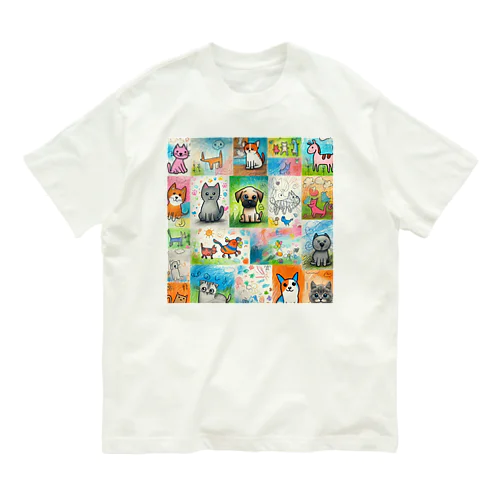 ワンワン&ネコパラダイス Organic Cotton T-Shirt