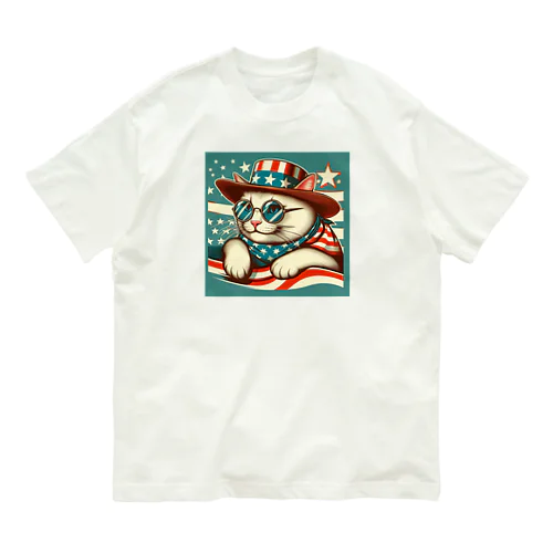 アメリカ横断ウルトラクイズ猫 Organic Cotton T-Shirt