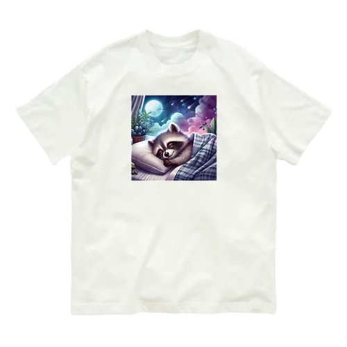 オヤスミアライグマクン Organic Cotton T-Shirt