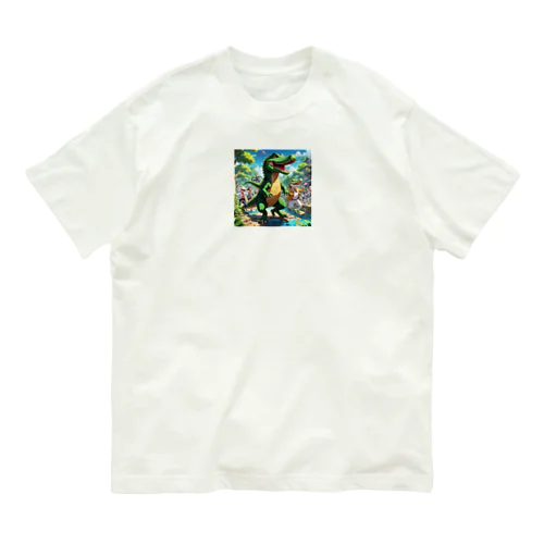 踊ってるワニ Organic Cotton T-Shirt