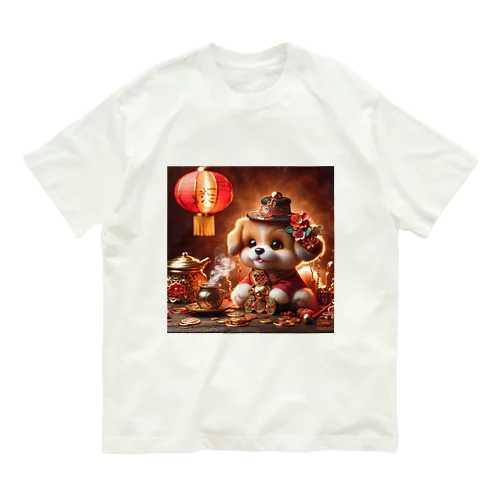 金運アップの小型犬の神様 Organic Cotton T-Shirt