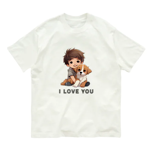 BOY & DOG, I LOVE YOU (14) オーガニックコットンTシャツ