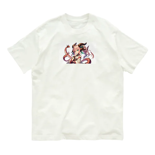 愛らしい龍娘 Organic Cotton T-Shirt