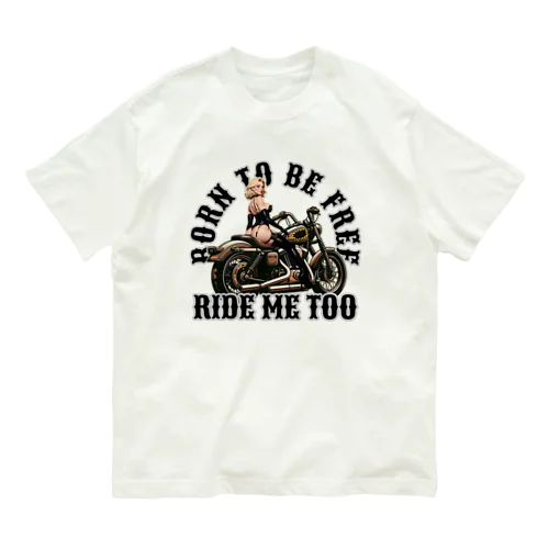 Born to be free オーガニックコットンTシャツ