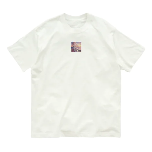 夕日とフグ Organic Cotton T-Shirt