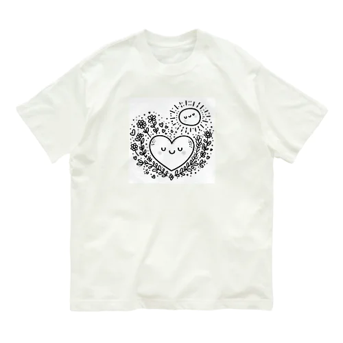 ゆるいハート Organic Cotton T-Shirt