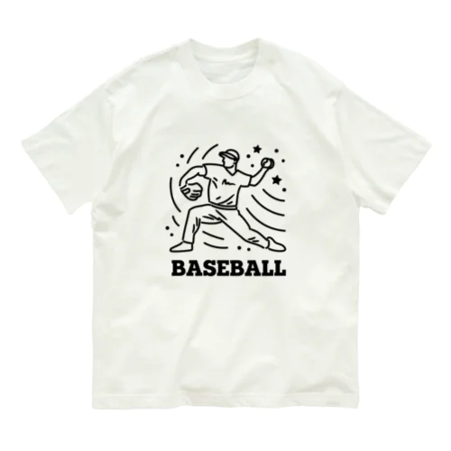 BASEBALL LEFT PITCHER Organic Cotton T-Shirt