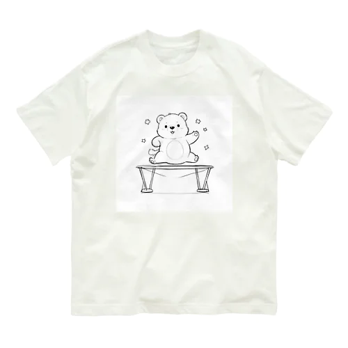 かわいいクマ オーガニックコットンTシャツ