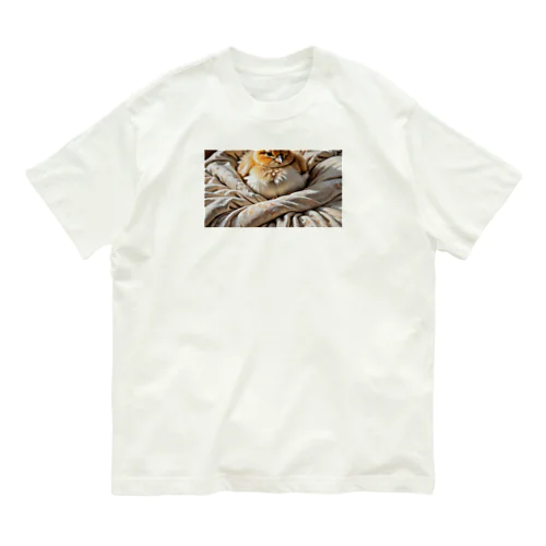 寝ている可愛いひよこ Organic Cotton T-Shirt